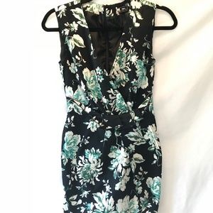 Sinéquanone Turquoise & Dark Blue Flowered Dress